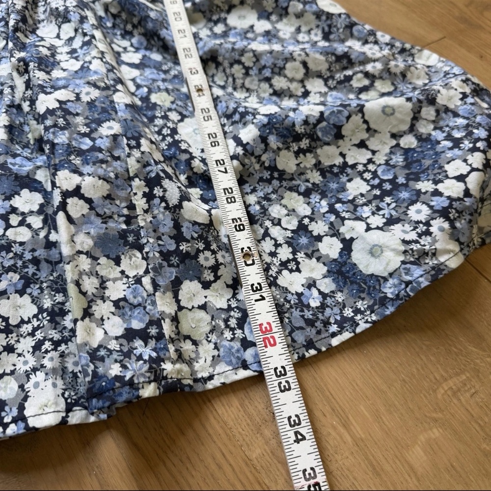 Dress Forum Los Angeles Women’s Blue Floral Mini Fit & Flare Dress – Size Medium - Picture 10 of 13